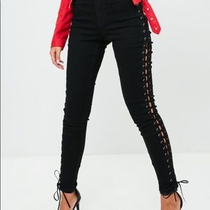 BRAND NEW WITH TAGS MISSGUIDED BLACK DENIM